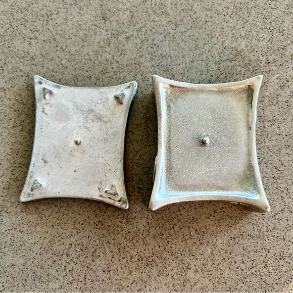 LIFE IS BUT A DREAM small silver and green enamel keepsake jewelry metallic box - Picture 12 of 16